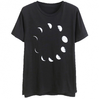 Футболка принт фазы луны