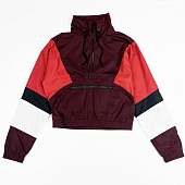 Картинка Анорак плащевка спорт колорблок черные молнии и шнурки от магазина LonnaMag