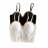 Картинка Топ бюстье с чашками корсет с косточками золотая цепь от магазина LonnaMag