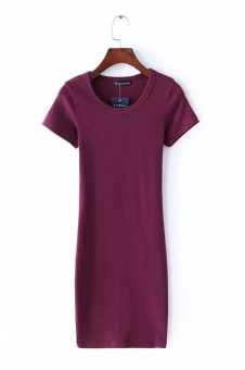 Платье АА мини короткий рукав футболка стрейч basic