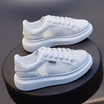 Кроссовки в стиле A McQueen цветной задник вставка сетка