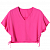Картинка Топ широкая футболка шнуровка по бокам фуксия/белый от магазина LonnaMag