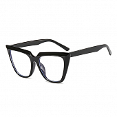 картинка Очки без диоптрий рубленая пластик оправа кошачие треугольные от магазина LonnaMag