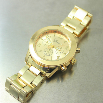 Часы Geneva толстый циферблат металл ремешок