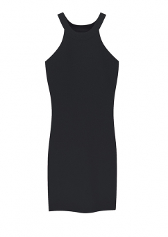 Платье майка мини трикотаж под горло