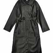 Картинка Плащ платье экокожа на пуговицах от магазина LonnaMag