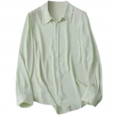 Картинка Рубашка прямая плотный шифон без деталей базовая от магазина LonnaMag
