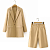 Картинка Костюм бежевый пиджак прямой + шорты удлиненные от магазина LonnaMag