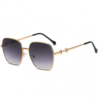 Очки широкие квадратные градиент тонкая металл оправа на дужках соединение буквы D