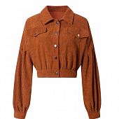 Картинка Куртка укороченная вельвет на кнопках от магазина LonnaMag