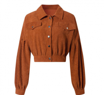 Куртка укороченная вельвет на кнопках