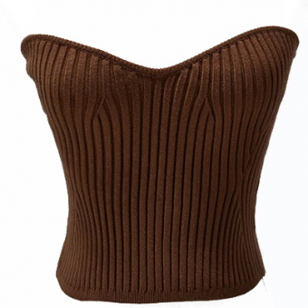 Топ бандо трикотаж рубчик