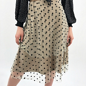 Картинка Юбка пачка сетка в горох снизу бархат от магазина LonnaMag