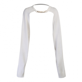 Нарукавники вязаные массивная золотая цепь