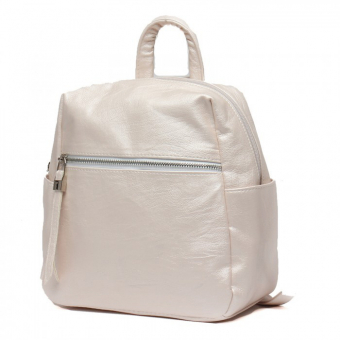 Рюкзак мини Gera квадратный перламутр молния по горизантали