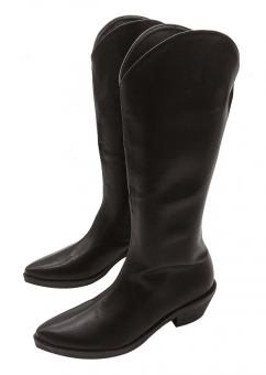 Сапоги казаки кожзам на невысоком каблуке