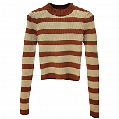 Картинка Водолазка короткая рубчик 2 цвета широкие полосы  от магазина LonnaMag