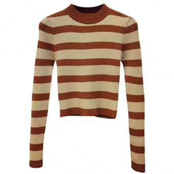 Водолазка короткая рубчик 2 цвета широкие полосы