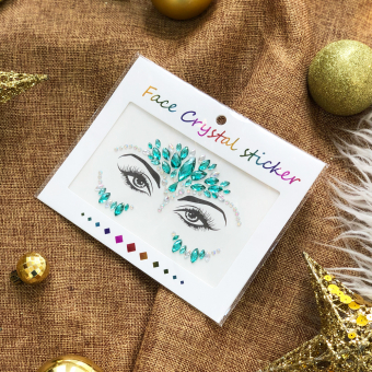 Наклейки для макияжа Стразы вокруг глаз