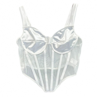 Топ корсет атласные лямки и чашки на груди