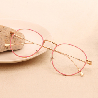 Очки прозрачные тонкая металл оправа капли на концах