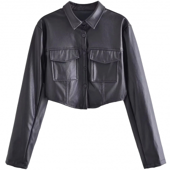 Рубашка топ эко-кожа 2 строчки (есть комплект)