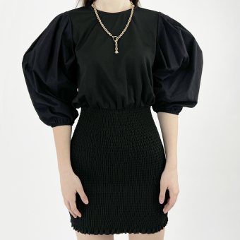 Платье широкий верх рукава фонарики юбка на резинках