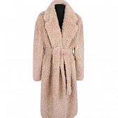 Картинка Шуба длинная барашек однотон + пояс от магазина LonnaMag