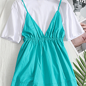 Картинка Топ треугольники - клеш резинки под грудью от магазина LonnaMag