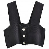 Картинка Топ трикотаж очень широкие бретели 3 пуговицы от магазина LonnaMag