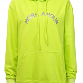 Картинка Толстовка неон oversize рефлективная надпись MORE AMOUR от магазина LonnaMag