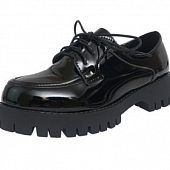 картинка Ботинки грубые лаковые зубчатая платформа от магазина LonnaMag