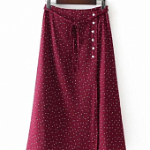 Картинка Юбка миди в точку сбоку 5 пуговиц от магазина LonnaMag