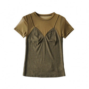 Футболка сетка вшитый топ