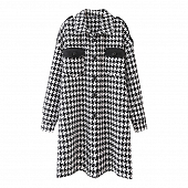 Картинка Пальто рубашка принт гусиная лапка черные пуговицы  от магазина LonnaMag