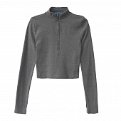 Картинка Топ длинные рукава вырез под палец молня на вороте от магазина LonnaMag