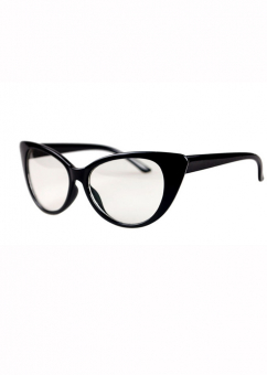 Очки кошачья цветная оправа прозрачные линзы