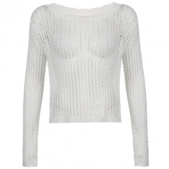 Джемпер вязаная крупная сетка