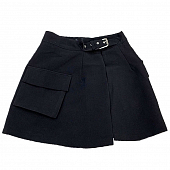 Картинка Юбка мини на запах сбоку короткий ремешок пришит карман с клапаном ANNA от магазина LonnaMag