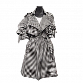 Картинка Тренч в клетку чб от магазина LonnaMag