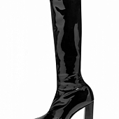 картинка Лаковые сапоги на высоком прямом каблуке с квадратным носом от магазина LonnaMag