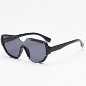 картинка Очки цельная линза неравномерная прерывистая оправа с металл точками от магазина LonnaMag