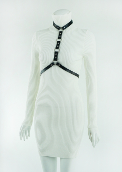 Портупея чокер кольцо с ремешком Y между грудей