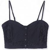 Картинка Топ тонкие лямки имитация корсета стрейч кружево 4 пуговицы от магазина LonnaMag