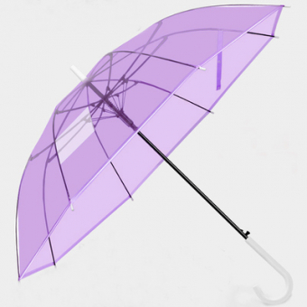 Зонт трость прозрачный ветрозащита белая ручка