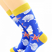 картинка Носки унисекс "Морские звезды и ракушки" от магазина LonnaMag