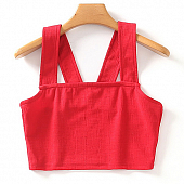 Картинка Топ широкие лямки рельефная ткань от магазина LonnaMag