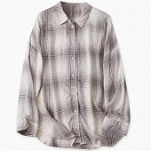 Картинка Рубашка oversize серая клетка на белом от магазина LonnaMag