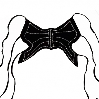 Топ мини на завязках контур из страз АВ