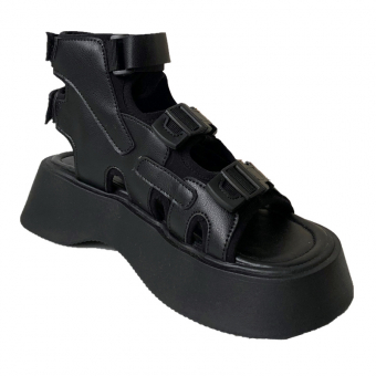 Сандалии 2021 толстая подошва сзади на липучке + 2 карабина